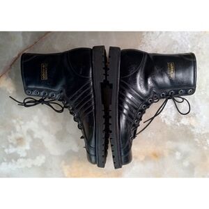 Vintage Adidas Muhammad Ali Black Leather Combat Boots, Men's sz. 12